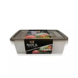 밀폐용기 직사각 3000ml 2입