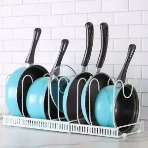 길이조절 VAO120K7 후라이팬 냄비 거치대 싱크대 하부장 정리대