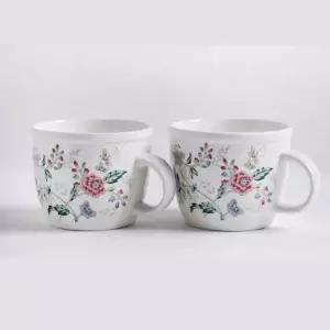 도자기잔 커피잔 와이드 가든 머그 2p세트 430ml (WFKGEEJ)