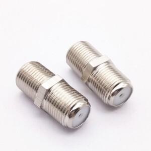 전체 구리 인치 숏 F-헤드 더블 패스 스트레이트 스루 케이블 TV 조인트 프로젝트 익스텐더 F-암-F-암 안테