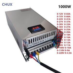 CHUX 조정 가능 스위칭 전원 공급 장치 디스플레이 0-12V 15V 24V 27V 36V 40V 48V 55V 1000W SMPS 60V 80V