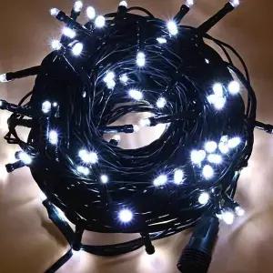 LED크리스마스전구 HWR027R0 50구 녹색선 전원잭포함