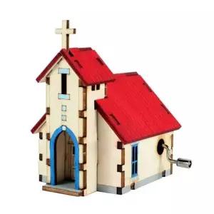 YM8623 UCK356Q8 DIY C형 오르골만들기 영공방 오르골 교회 수