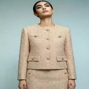 [드레스허그]베이비 핑키 트위드 자켓