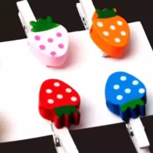 메모지집게 모양나무집게 딸기 사무용집게 문서집게 파일집게