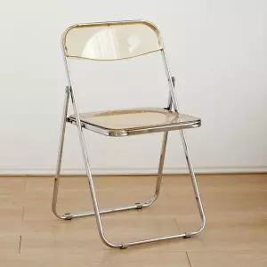 아크릴 라이트브라운 투명 접이식 의자 (WFHJK95)