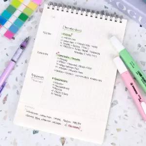 [셀러에이드]스프링 노트 코넬형 모눈종이 A5 세로형 학습 메모북 OWJ51212