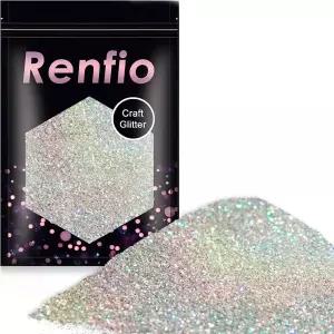 렌피오 홀로그램 초미세 글리터 파우더 3.5온스/100g 금속 수지 공급 PET 플레이크 공예 시퀀스