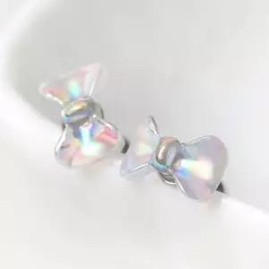 [라일리쥬얼리] Rly 써지컬 스틸 귀여운 오로라 리본 패션 피어싱