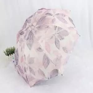 (색상 핑크)레이스 선물용 플라워 여성용 우산 3단 자외선차단 양산