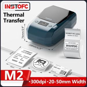 Niimbot M2 열전사 라벨 프린터 300 DPI 고화질 무선 20-50mm 프린팅 폭 메이커 지원 휴대폰/PC