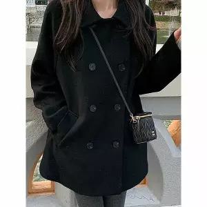 [하프클럽/예쎄](예쎄) 카라넥 더블버튼 하프코트 (S5WCT085A)