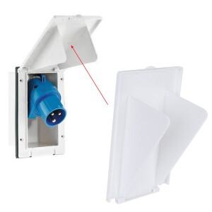 230V 주전원 연결 전기 입구 소켓 박스 뚜껑 플랩 핀 교체 흰색 캐러밴 VW 캠핑카 전동홈 자동차 액세서리