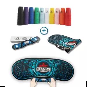 스포츠스태킹타이머 스타 스택스 타이머+매트+국내생산 스택스컵12P 세트