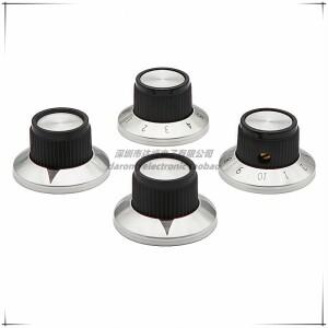 1PCS RN117A/B 손잡이 캡 원형 구멍 6.35mm 알루미늄 스틸 전위차계 디지털 화살표 악기 장비