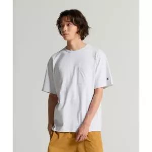챔피온 CHAMPION C로고 UNI 포켓 반팔 티셔츠 Light Grey 417099