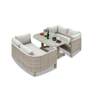 라탄 등나무 야외쇼파 전원주택 옥상 인테리어 세트 테이블