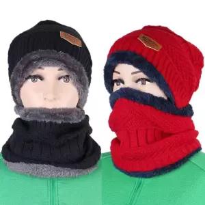 [룽스]스키비니 넥워머 set 방한모자 털모자 비니모자
