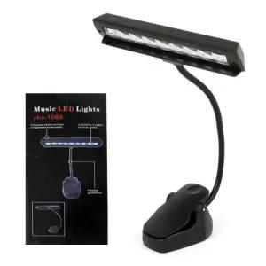 [룽스]집게식 휴대용스탠드 악보 독서 스탠드 9LED