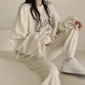 세트 기모 조거 팬츠 밴딩 투피스 맨투맨 트레이닝 츄리닝