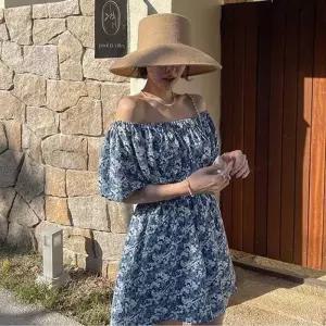 여름원피스 휴양지룩 하늘하늘 플라워 미니원피스 오프숄더원피스 오프숄더