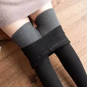 여성 겨울 유발 골지 타이즈 따뜻한 도톰 기모스타킹
