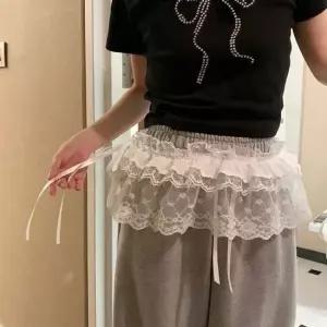 발레코어 3단 레이스 레이어드 랩스커트 프릴 치마 레깅스커버업