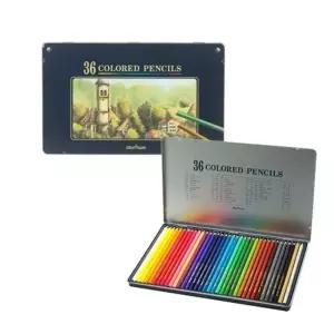 문화연필 넥스프로 고급 유성색연필 36색 틴케이스 개(1개입) (WFKGMUR)