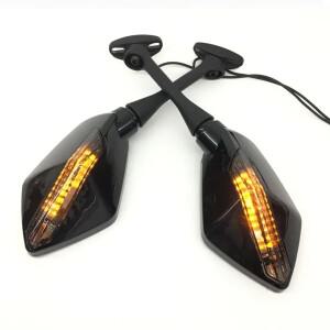 전기 자동차 대형 시야 백미러 LED 조명 포함 바이크 오토바이 수정 범용 미러 예비 부품