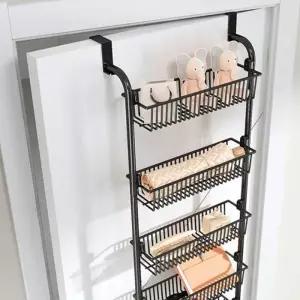 문걸이 바구니 틈새 고리형 철제 수납 다용도 선반