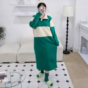 시즈카라배색기모원피스 TIO722M311 빅사이즈 사이즈에서 자유로운 그녀~