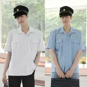 남자 옛날교복 반팔 셔츠(2color) 교복 학생복 (WFKHJNY)