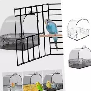 앵무새 외부 욕조 다기능 모이통 새장 외부욕조 화장실 목욕통