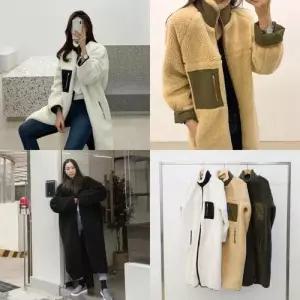 롱자켓 겨울 점퍼 긴 집업 따뜻한 플리스 뽀글이 WFLPTOR