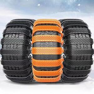 직물 스노우체인 고무 자동차 스노우 체인, 미끄럼 방지 비상 액세서리, 타이어 휠 조정 가능한 1PC