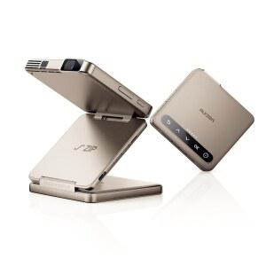 트라이폴드 DLP 미니 프로젝터 포켓사이즈 원클릭 화면미러링 타입C 고속충전 5000mAh 배터리 블루투스 휴대용 빔프로젝터