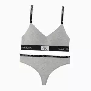 [Calvin Klein]UNDERWEAR CK 여성 브라렛티팬티 세트 QF7218QD3987 GREY 698448