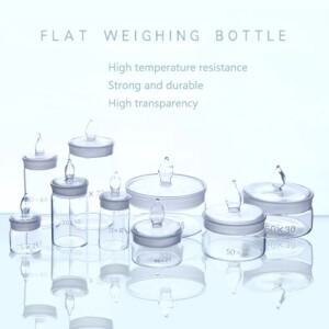 1pcs 플랫 무게 병 실험실 유리 시계 운동 예비 부품 상자 오일 세척 탱크 수리 냄비