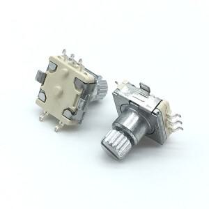 2pcs EC11 로터리 엔코더 코드 스위치 30 푸시 버튼 SMD 5 핀 핸들 길이 9.5mm 매화 샤프트