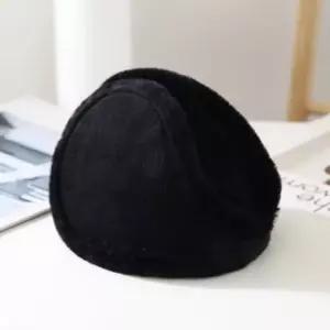 접이식귀마개 등산 접이식 체온유지 귀보호 털귀도리 검정 (WFKJIJZ)