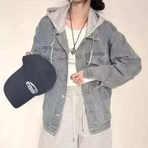 항공 청 자켓 가죽 데님 베이직 후드 컬러 WFLQVOD