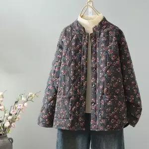 아우터 아우터 여성 아우터 가을 플라워 누빔 WFLQVQA