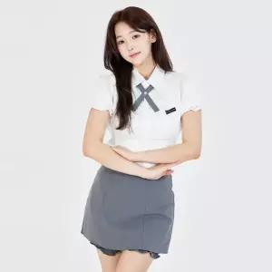 고품질 슬림라인 반팔 셔링퍼프 세라복세트(셔츠 타이 치마) (WFKJYXU)