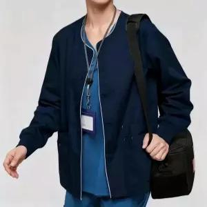 긴팔 스크럽 간호사 유니폼 재킷 상의 가디건 작업복