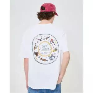 헤지스 HAZZYS [HIS][버스킹]레코드 티셔츠 화이트 HZTS5E802WT 120040