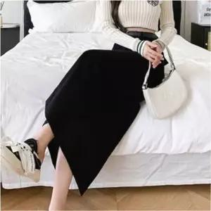 여성 H라인 롱스커트 골덴치마 코듀로이 허리벨트 치마 (WFKKG1S)