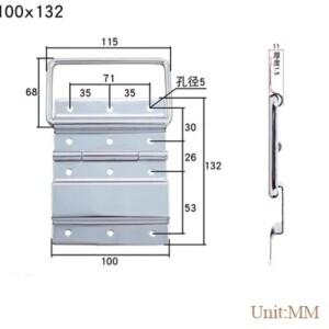 4개 크롬 스틸 케이스 스트럿 지지대 힌지 로드 플라이트 오디오 도구 상자