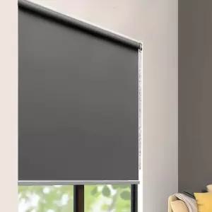 압축봉 블라인드 무타공 민트그레이 커튼 창문 롤스크린