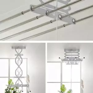 슬라이드 베란다빨래걸이 3단 빨래건조대 발코니 천장 (WFHCJRH)