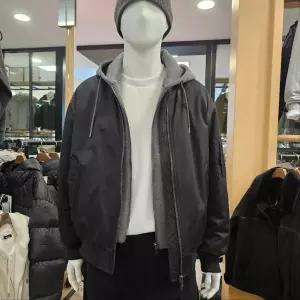 [하프클럽/리트머스]트윌 로고 와펜 항공 점퍼Q1JU020BLACK